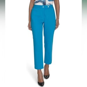 Calvin Klein Teal Stretch Cropped Pants